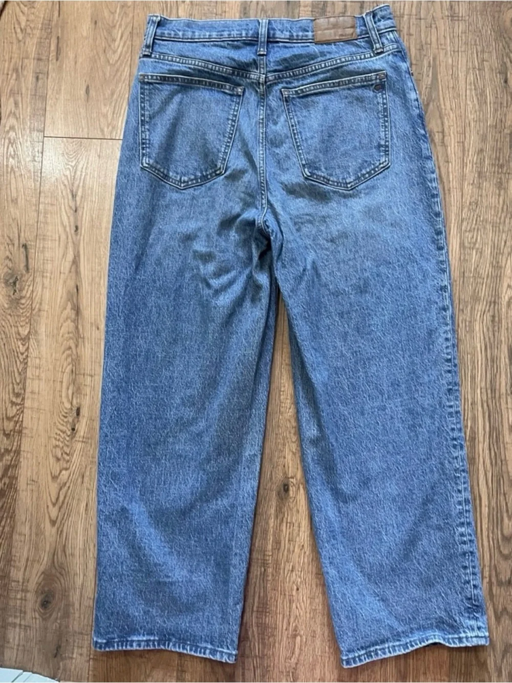 Madewell The Perfect Vintage Wide Leg Crop Jeans in Medium Blue Wash Sz 29 - Picture 5 of 12